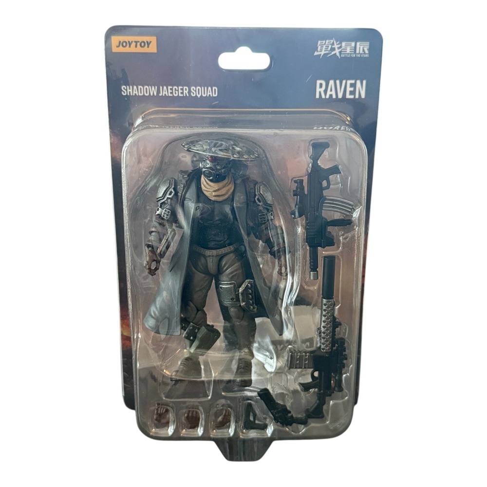 Joytoy Shadow Jaeger Squad Raven Action Figure‎ 1/18 Scale With Weapons